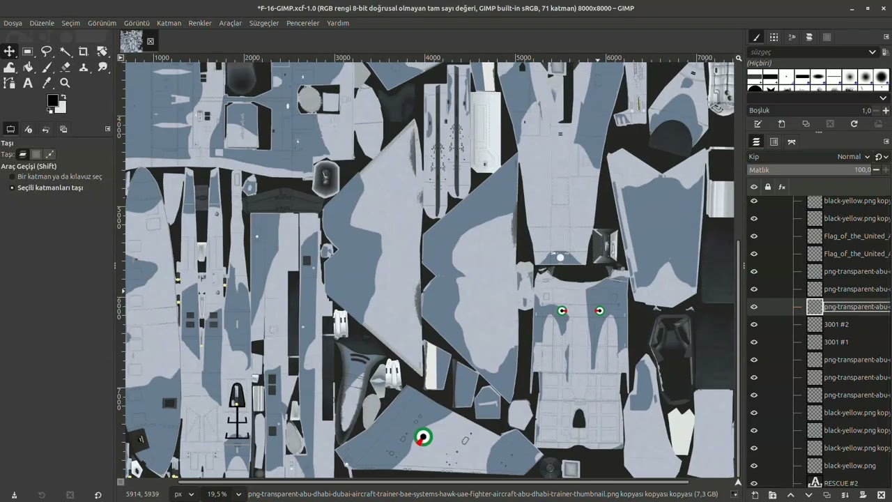 F-16D Block 60-Fully Rigged-High Resoulution Changabel Textures 3D Model