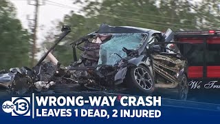 Wrong-way crash into Brazoria Co. deputy leaves 1 dead, 2 injured