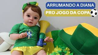 ARRUMANDO A DIANA PARA O JOGO DA COPA!