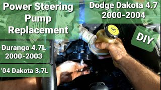 Power Steering Pump Replacement Dodge Dakota Durango 2000-2004
