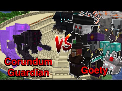 Minecraft Mob Battle: Corundum Guardian vs Mutant Goety