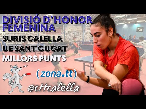 Suris Calella 4 UE Sant Cugat 2 (millors punts) | Match highlights | Table Tennis