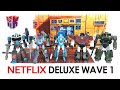 NETFLIX Deluxe Class SCRAPFACE MIRAGE CHROMIA SIDESWIPE HOUND KL變形金剛玩具分享518