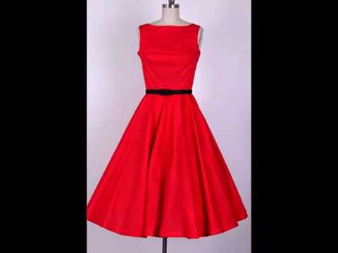 Red and Black Boat Neck Dress by skylinemags.com