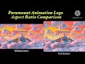 Paramount Animation Logo Widescreen Vs Full Screen
