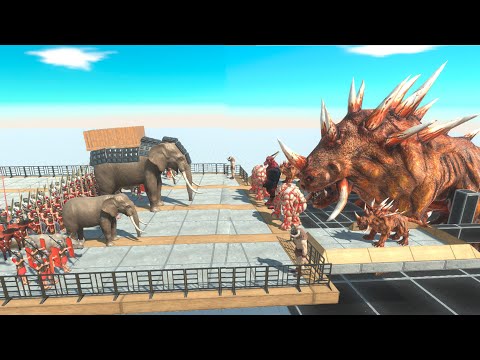 Giant Hellhound Devours Army People in Animal Revolt Battle Simulator