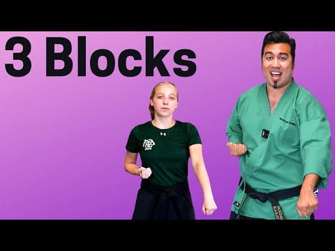 3 BASIC KARATE BLOCKS FOR FORMS | Low High Middle