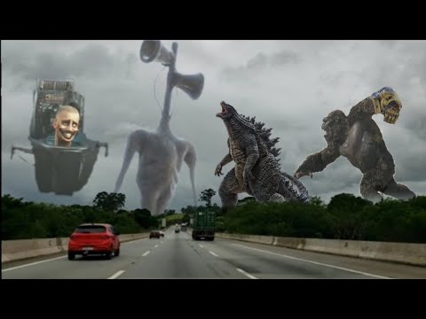 What if Siren Head, Skibidi Toilet, Godzilla and Kong appeared?