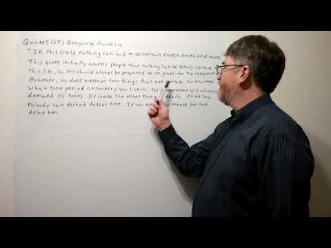 Tutor Nick P Quotes 64 - Ben Franklin - In This world Nothing Can be said...