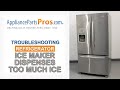 Refrigerator Ice Maker Dispenses Too Much Ice - #1 Reason & Fixes - Whirlpool, Frigidaire, GE & more