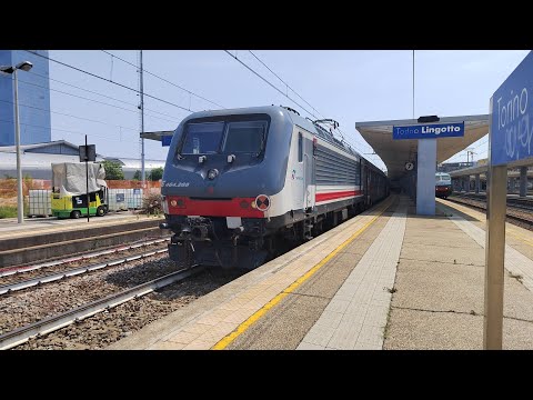 DTS di E.464 livrea IC sull'ICN 794 Reggio Calabria C.le - Torino P.N in partenza da Torino Lingotto
