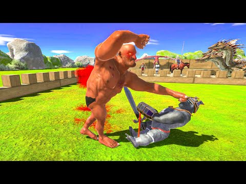 1v1 PRIMATES Vs FANTASY + ANCIENT HUMANS - Animal Revolt Battle Simulator