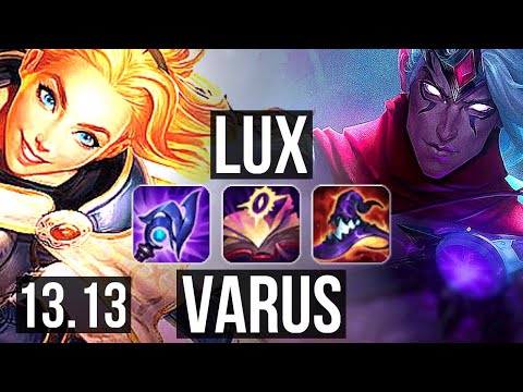 LUX vs VARUS (MID) | 7/1/14, 2.9M mastery, Godlike | EUW Master | 13.13