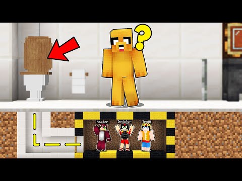 Nos ESCONDEMOS en la BASE SECRETA del RETRETE 😂💩 MINECRAFT EL ESCONDITE