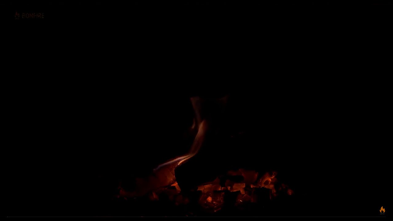 Night Fireplace with Crackling Fire Sounds 🔥Cozy Fireplace 4K. Dark Fireplace Noises Black Screen