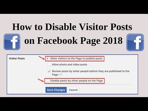 How to disable visitor posts on facebook page 2018