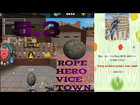 rope Hero vice town ko unlock kaise download Karen 5.3 ka date rope Hero vice town Aman best gamer