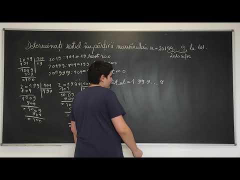 Împărțirea cu Rest a Numerelor Naturale. Problema S:E20.219 Supliment Gazeta Matematica.