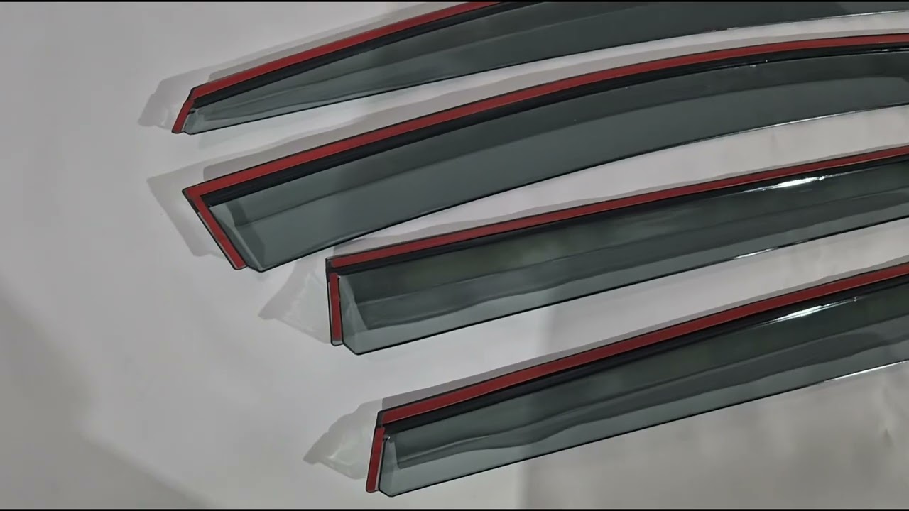 Ветровики с хромированным молдингом Niken Luxury (SW, 4 шт) Video 1