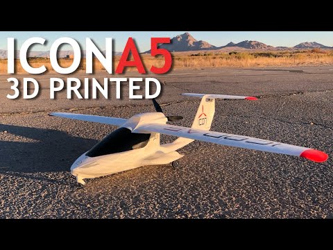 Maiden Flight RC 3D Printed ICON A5 - Planeprint