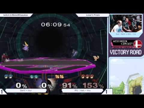 Victory Road - Dart P1 + Inui P2 vs Kels P3 + Vro P4 - Melee 2v2 LF
