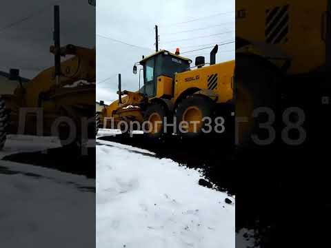Дорожные работы в зиму Усть-Илимске