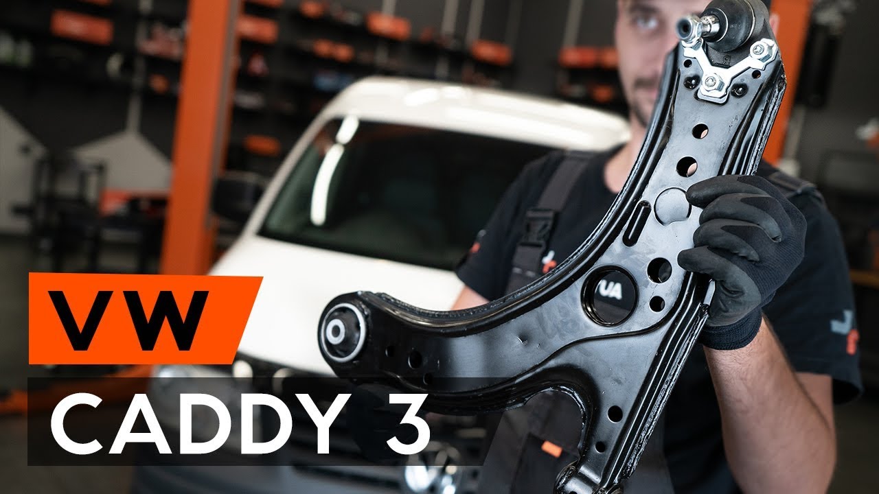 Kaip pakeisti VW Caddy 3 Kombi priekinė apatinė svirtis - keitimo instrukcija