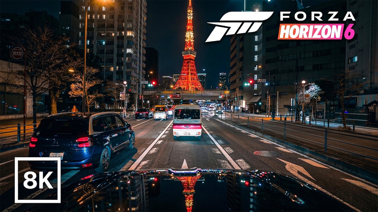 Driving Real Tokyo Before Forza Horizon 6 🌃 / 8K 60fps HDR / Relaxing Lofi Beats