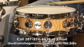 Video thumbnail for DW Collector's Snare, Exotic Quilted Maple, 4x14 by The Drum Shop - Portland, Maine
