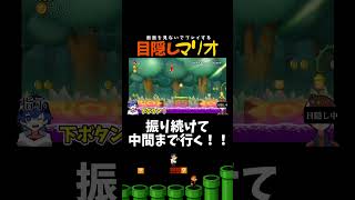 振って中間までいける？【目隠しマリオ】