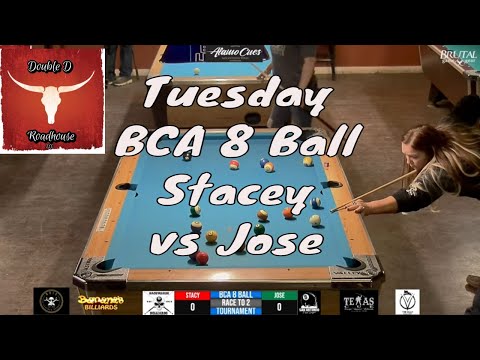 Stacey Linerode vs Jose Feliciano /Tuesday BCA 8 Ball at Double D Roadhouse/ La Vernia, TX/ 12/21/21