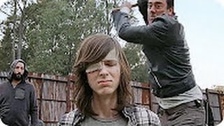 The Walking Dead 7x16 Shiva Saves Carl From Negan / All Out War Begins video