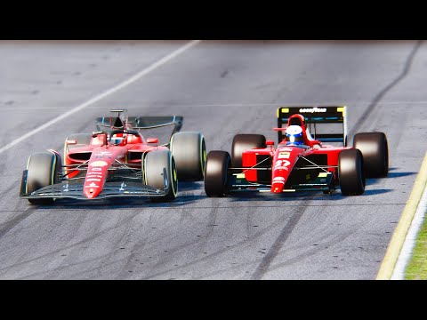 Ferrari F1 2022 F1-75 vs Ferrari F1 1991 Alain Prost at Melbourne