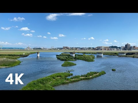 #25 Walk around Tama River, Shukugawara to Keio-Tamagawa Tokyo Japan 4K
