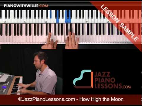 Learn How High The Moon - Jazz Piano Fills