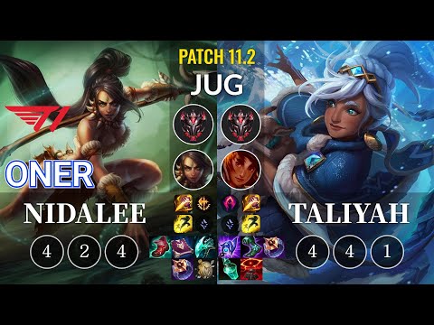 T1 Oner Nidalee vs Taliyah Jungle - KR Patch 11.2