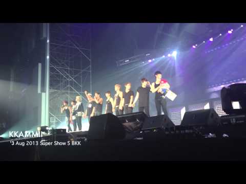 [Fancam] 130803 Super Show 5 in Bangkok - ending talk + thank u Dancer