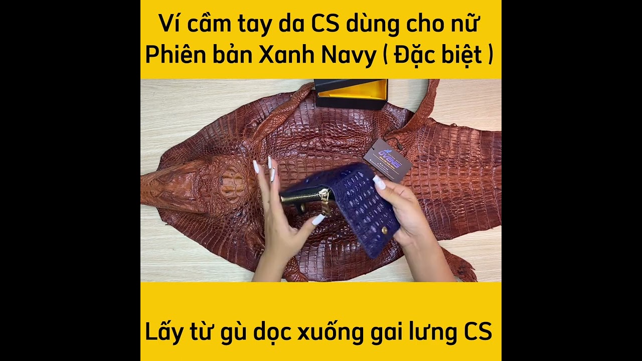 Ví nữ cầm tay Phiên bản cá sấu xanh navy Đặc biệt!