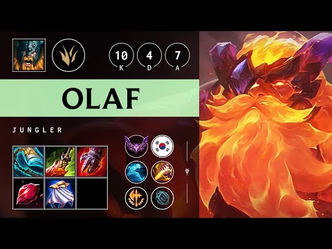 Olaf Jungle vs Skarner: Triple Kill, Killing spree - KR Master Patch 14.21