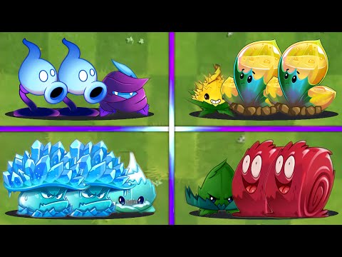 Random 4 Team MINT + PLANTS Normal Attack - Plants Battle Who Will Win??