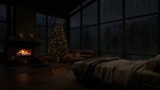 Cabana Rústica Com Lareira E Chuva Na Floresta Sons De Chuva Tranquilos Para Relaxamento