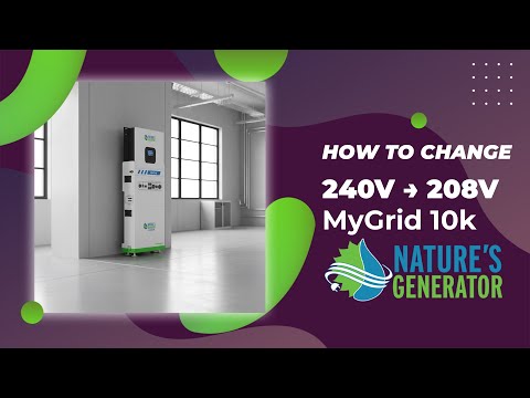 How to Change MyGrid 10K from 240V to 208V | Nature’s Generator Tutorial