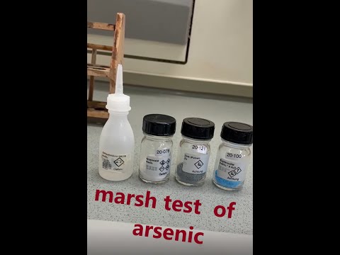 finding ancient poisons (Marsh test for arsenic and antimony)