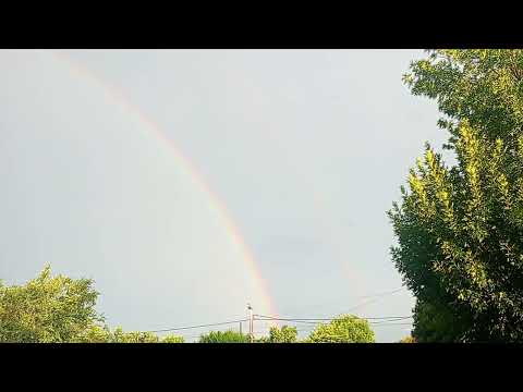 TARDE DE TORMENTA🥰 en Villa de Praga 22-12-2025 hermoso regalo de la naturaleza Arco iris x 2 🌈🌈🌈