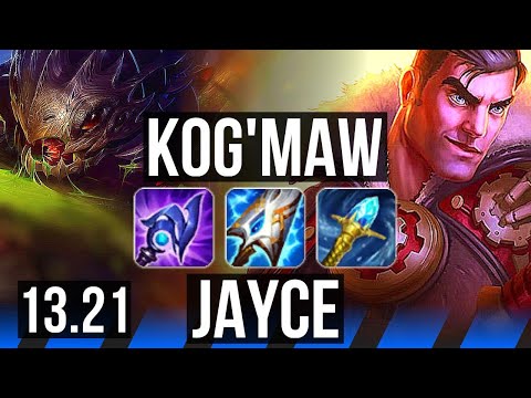 KOG'MAW vs JAYCE (MID) | 5.3M mastery, 1600+ games | KR Diamond | 13.21