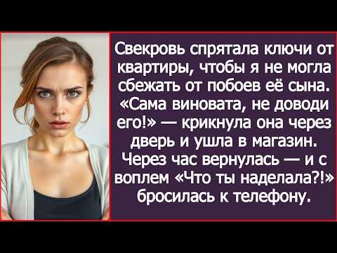Свекровь спрятала ключи от квартиры, чтобы я не могла сбежать от побоев её сына