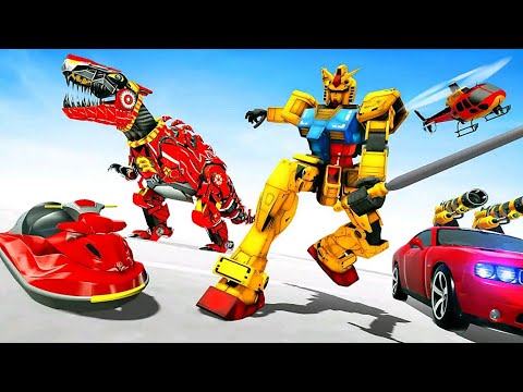 Jet Sky Robot Car Game 2023: Samurai Robot Dino Transforming - Android Gameplay