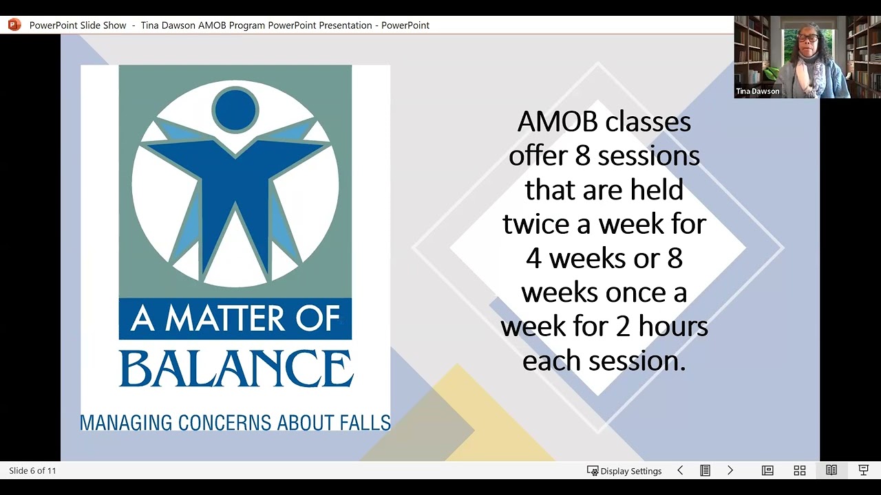 Reducing the Risk for Falls in Older Adults and Family Caregivers w/ Tina Dawson March 10, 2025