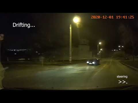 Near Crash on icy strip