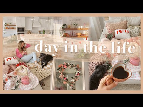 DAYS IN THE LIFE | Valentine's Day decor, DIY heart...